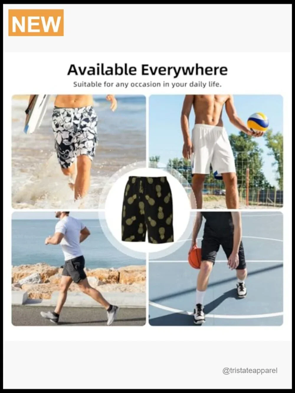 Mens Swim Trunks with Mesh Lining Quick Dry Board Shorts Bathing Suit